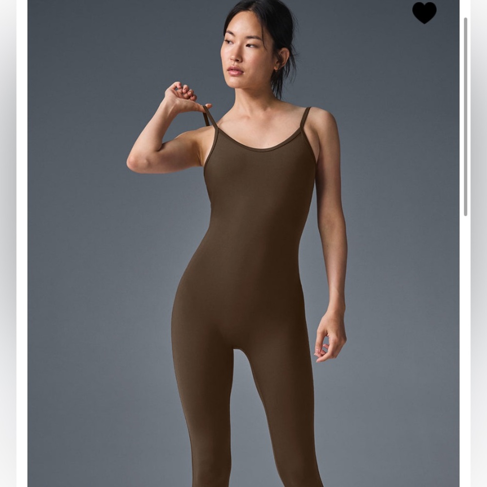 ALO Yoga Brown airbrush one and done onesie